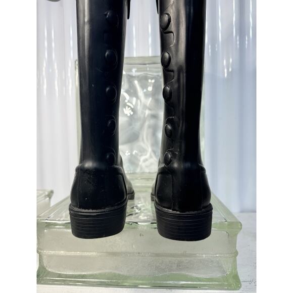 Sam Edelman Ximon Black Rubber Tall Rain Boots - A Few Watermarks Size 8M - Picture 3 of 7